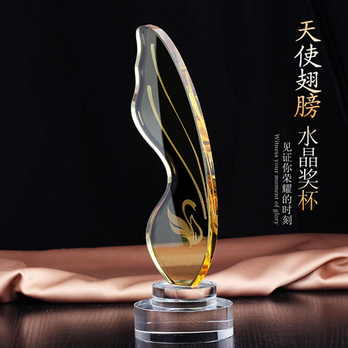 天使之翼 水晶奖杯-010