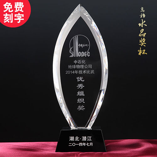 叶片水晶奖杯-065