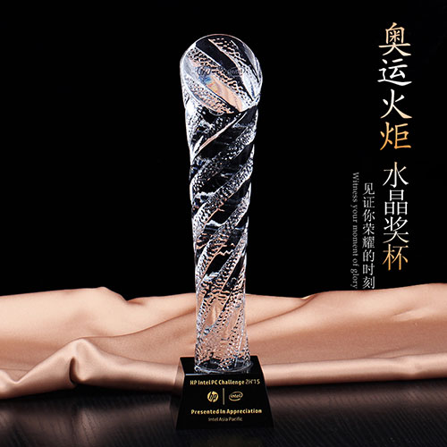 奥运火炬水晶奖杯-066