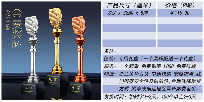 现货金属树脂水晶奖杯奖牌挂牌尺寸价格合集(图35)