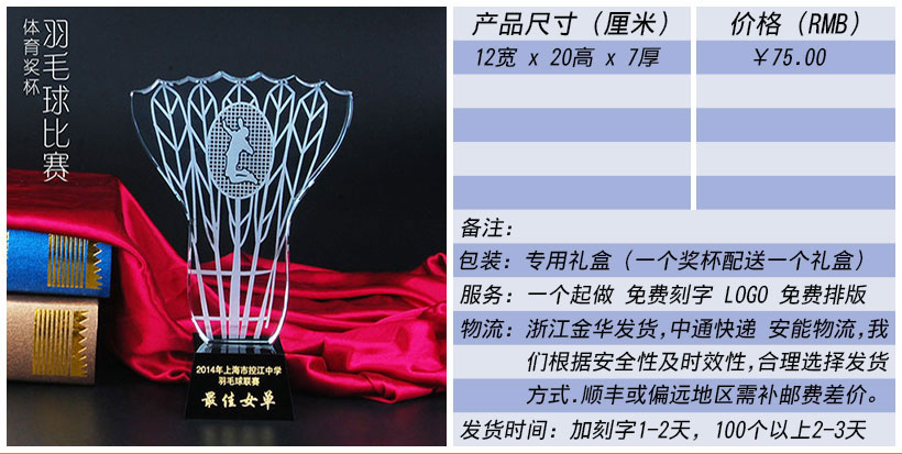 现货金属树脂水晶奖杯奖牌挂牌尺寸价格合集(图47)