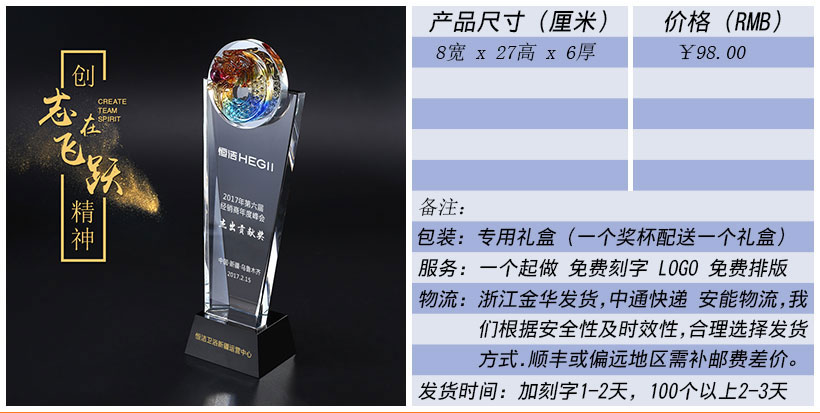 现货金属树脂水晶奖杯奖牌挂牌尺寸价格合集(图95)