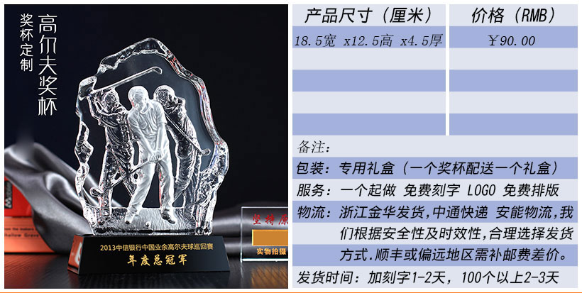 现货金属树脂水晶奖杯奖牌挂牌尺寸价格合集(图99)