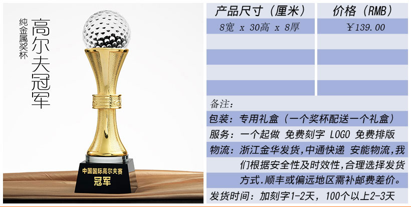 现货金属树脂水晶奖杯奖牌挂牌尺寸价格合集(图106)