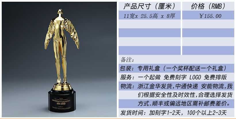 现货金属树脂水晶奖杯奖牌挂牌尺寸价格合集(图119)