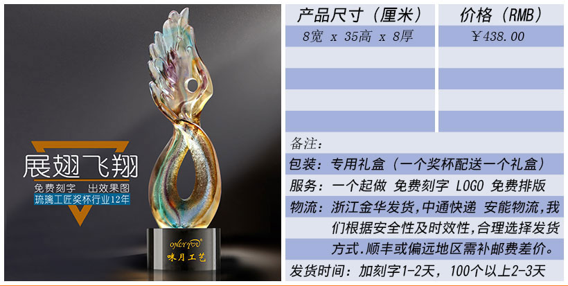 现货金属树脂水晶奖杯奖牌挂牌尺寸价格合集(图146)