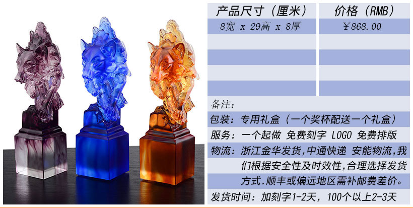 现货金属树脂水晶奖杯奖牌挂牌尺寸价格合集(图147)