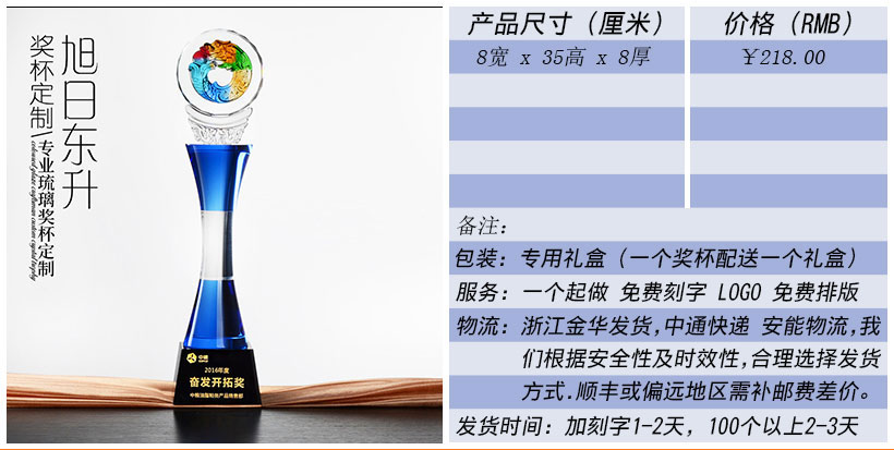 现货金属树脂水晶奖杯奖牌挂牌尺寸价格合集(图148)