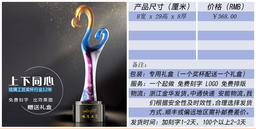 现货金属树脂水晶奖杯奖牌挂牌尺寸价格合集(图160)