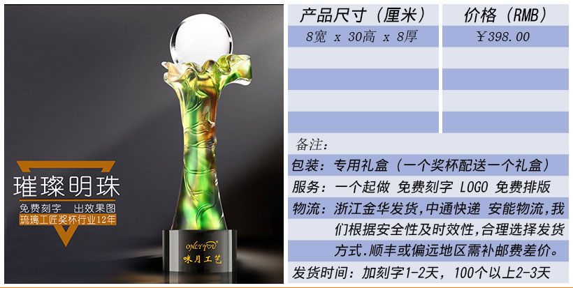 现货金属树脂水晶奖杯奖牌挂牌尺寸价格合集(图161)