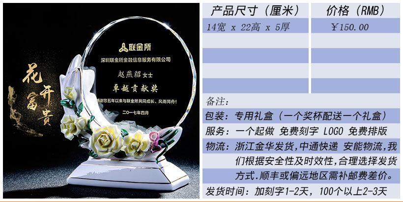 现货金属树脂水晶奖杯奖牌挂牌尺寸价格合集(图200)