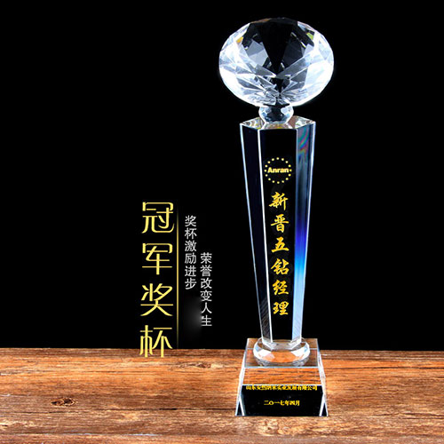 钻石冠军水晶奖杯-221